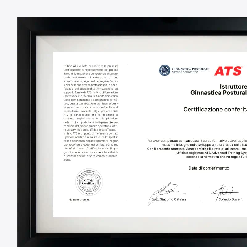 Certificazione Riconosciuta Ginnastica Posturale Formazione