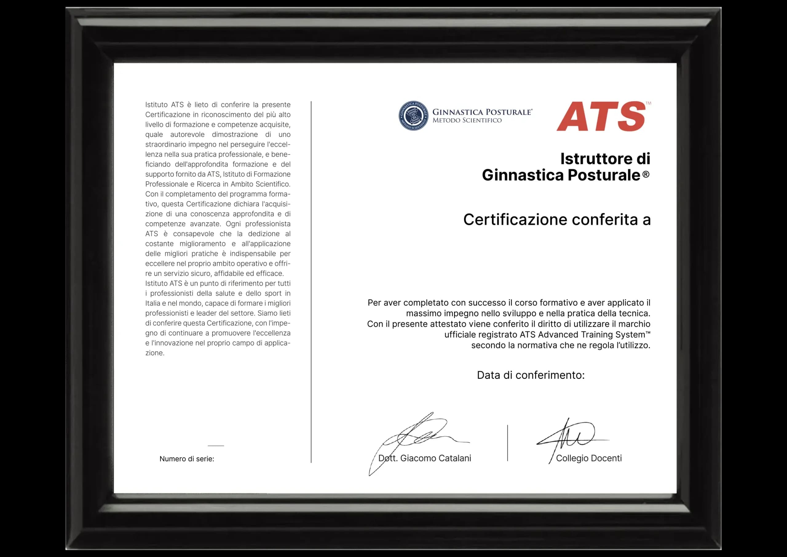 Certificazione Ufficiale di Ginnastica Posturale